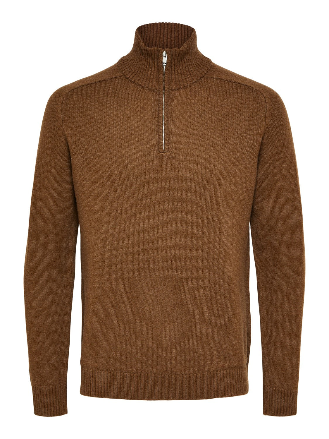 slhnewcoban lambs wool zip high neck – Motebua